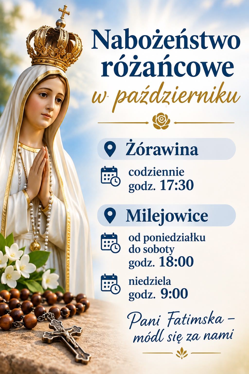 Nabożeństwa różańcowe w paździeniku